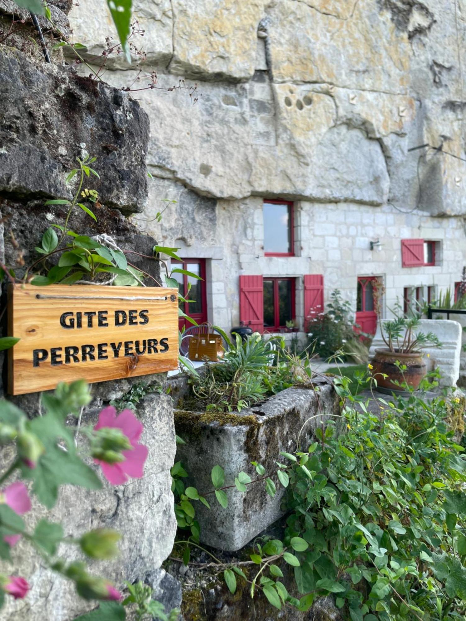 Gite Des Perreyeurs - Maison Troglodyte Avec Vue Sur Loire Montsoreau Luaran gambar